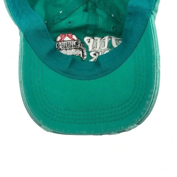 Ladies Bow-Tie Jeep Hair Don't Care Monogram Baseball Hat Turquoise Blue - Picture 6 of 6